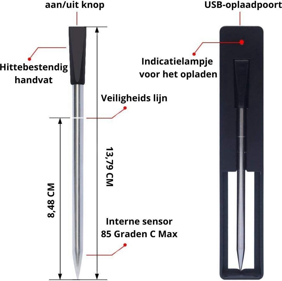 Living Needs Vleesthermometer – BBQ Thermometer - Afbeelding 4