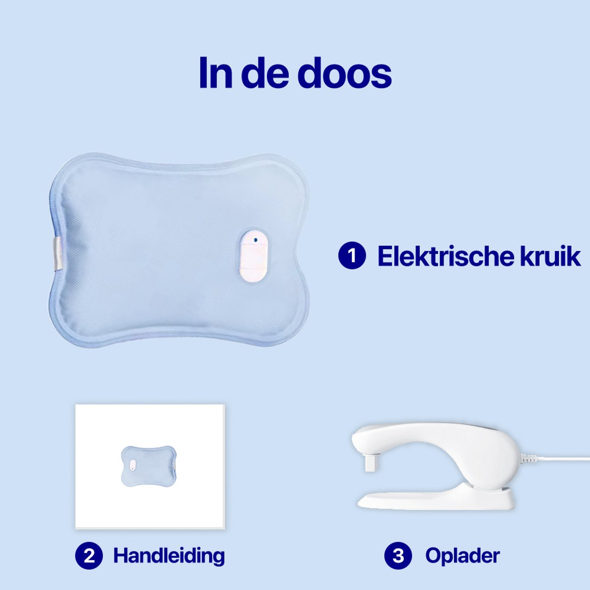 Living Needs Elektrische Kruik – Warmwaterkruik Oplaadbaar - Afbeelding 4