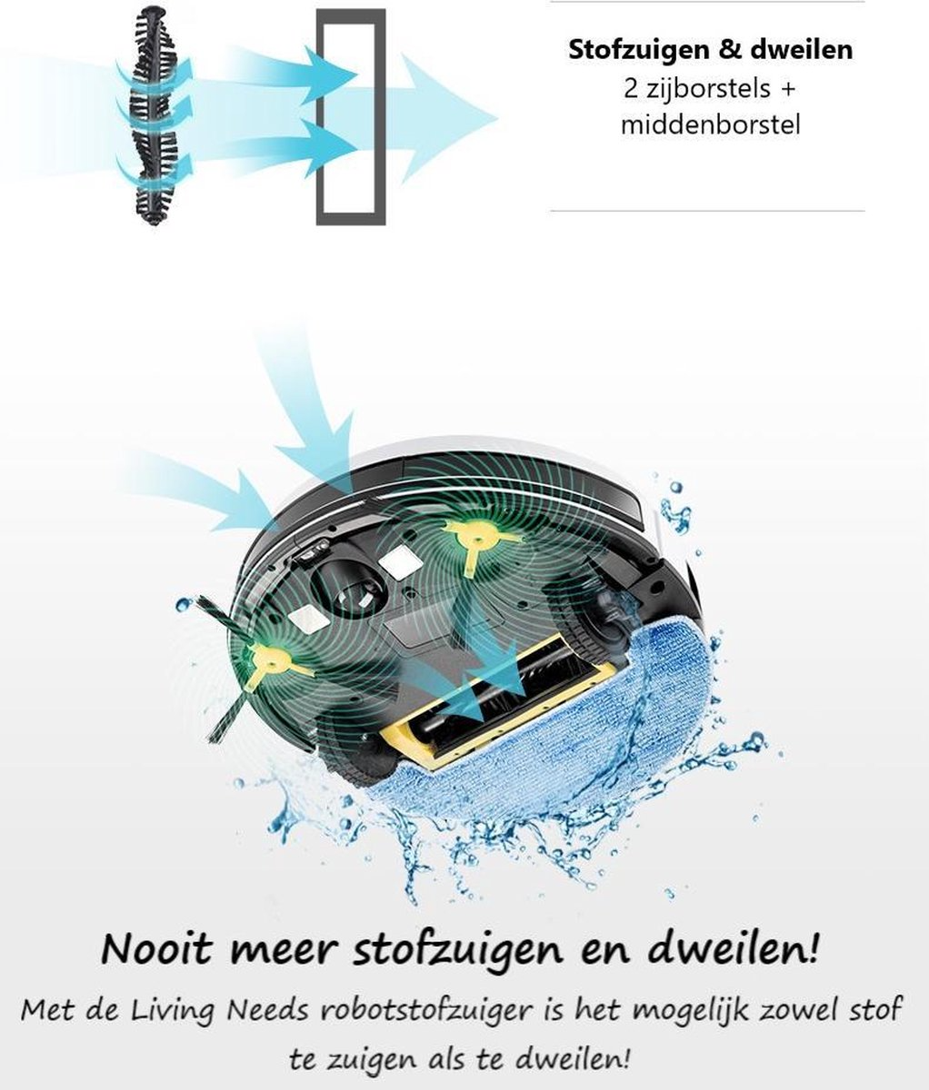 Living Needs Robotstofzuiger met dweilfunctie - Afbeelding 8