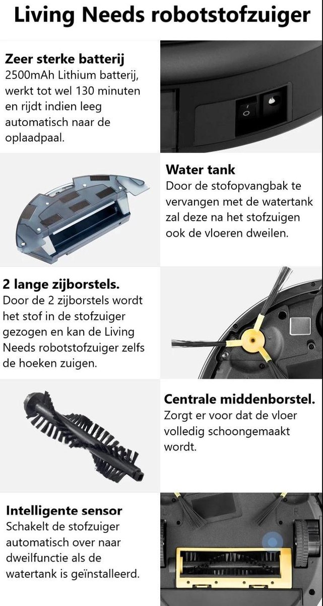 Living Needs Robotstofzuiger met dweilfunctie - Afbeelding 7