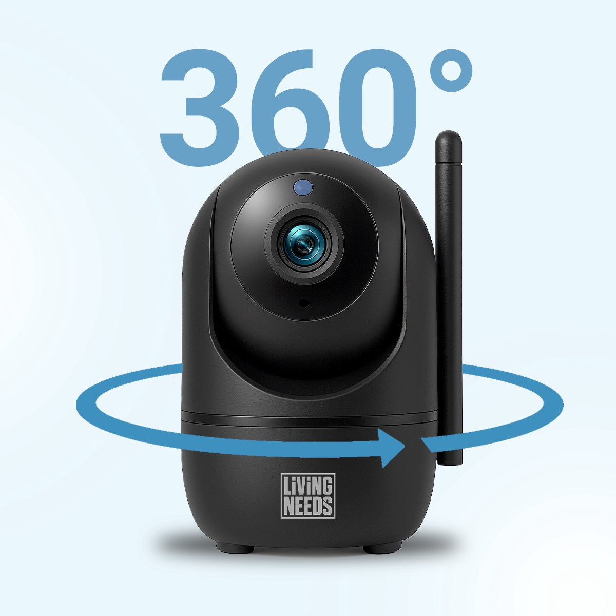 Living Needs – Babyfoon met Camera en App – Zwart – Full HD Nachtzicht – Baby monitor met Geluids- en Bewegingsdetectie - Afbeelding 2